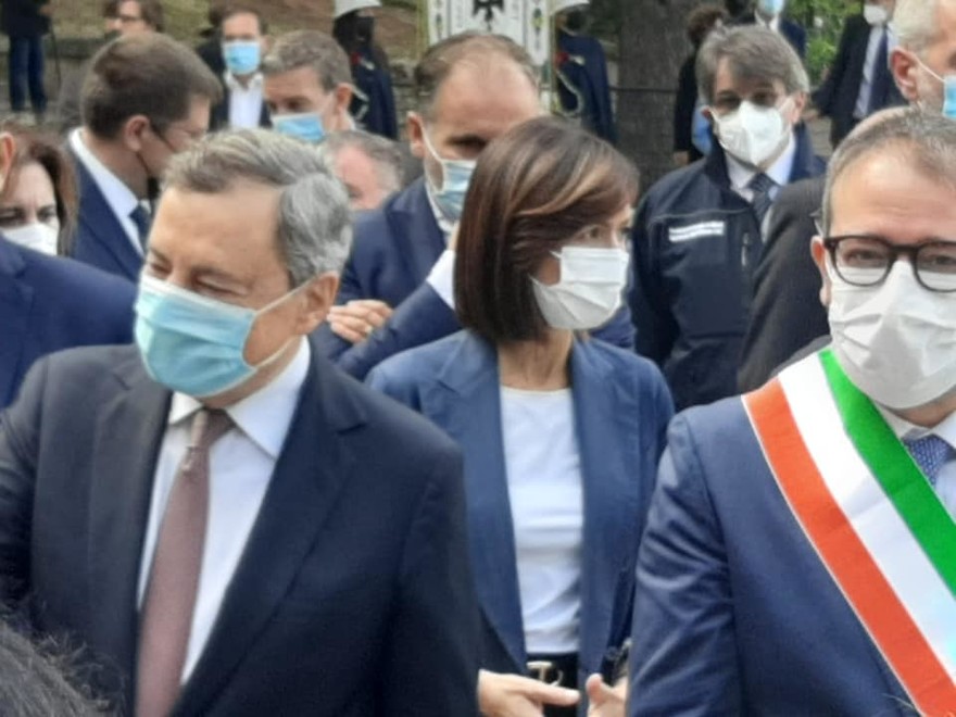 L'Aquila, Draghi: “Pnrr servirà anche a ricostruzione post-sisma”