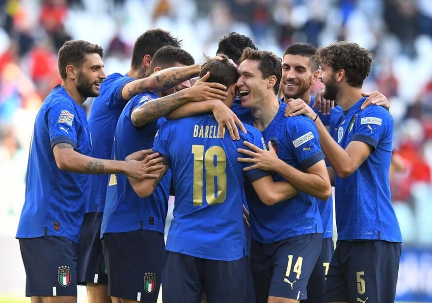 L'Italia supera il Belgio 2-1 con Barella e Berardi 