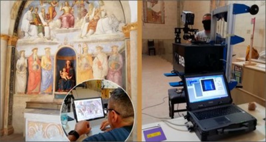 tecnologia laser per salvaguardare i dipinti in Umbria