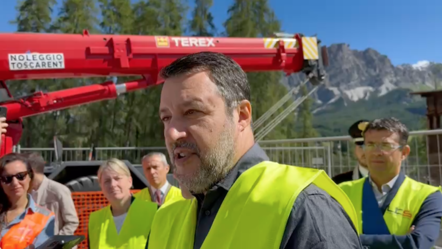 Olimpiadi Milano Cortina 2026: sopralluogo del ministro Salvini